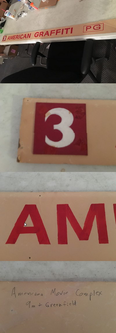 Americana Theatre - Hand-Painted Signage From Dennis (newer photo)